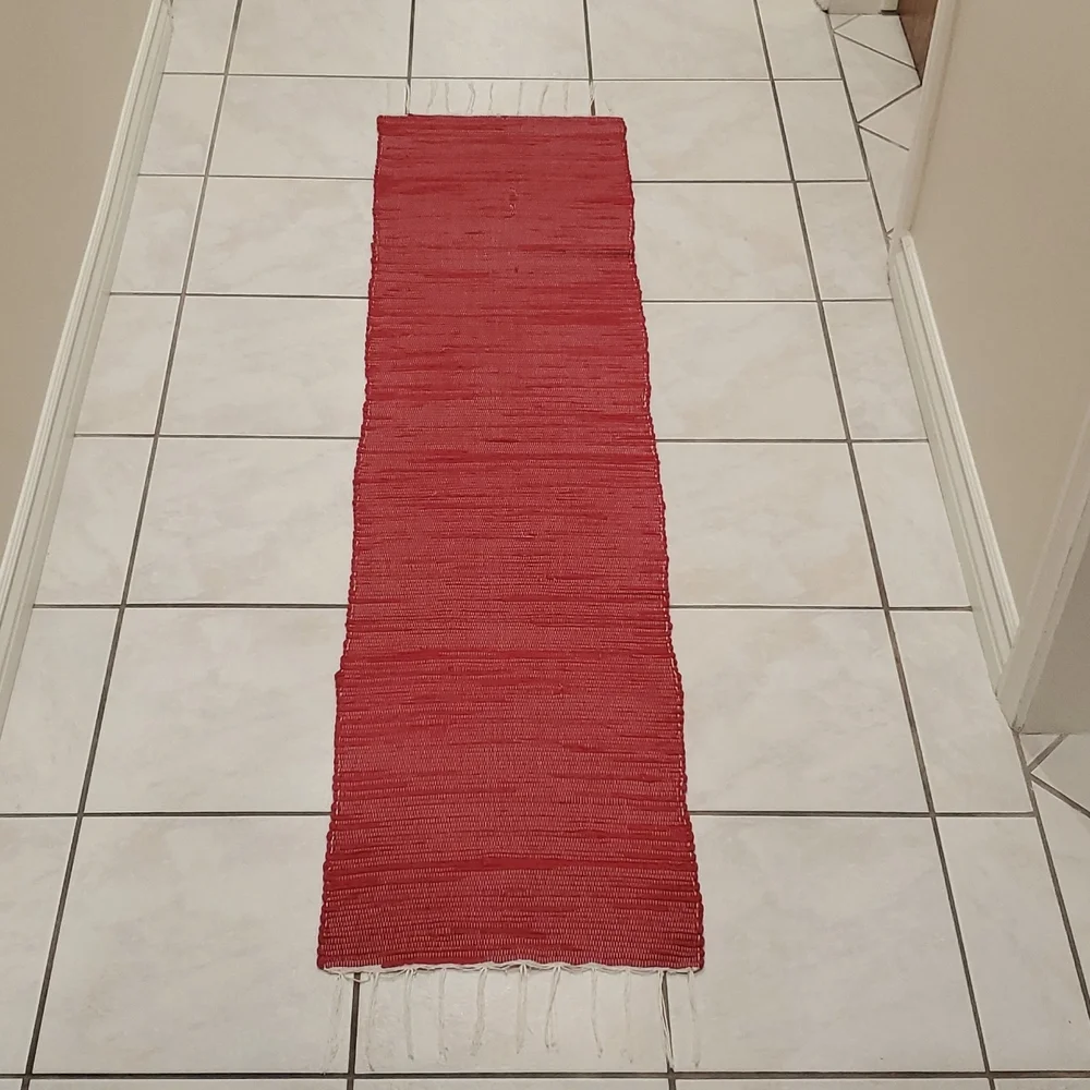 ❣️Woven Cotton Runner Rug Mat❣️Never Used❣️Rustic Shabby Chic❣️70